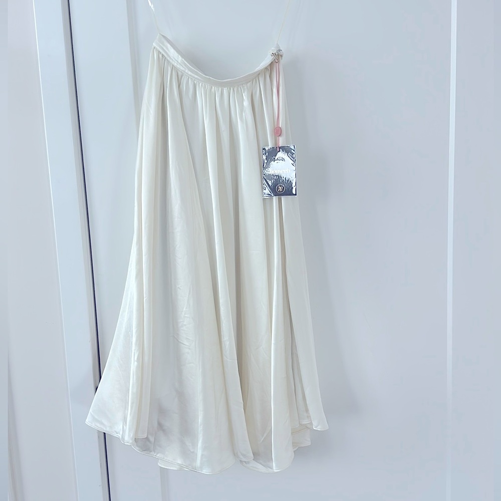 House of CB Cream Midi Skirt